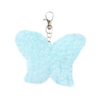 Cute Butterfly Imitation Fur Unisex Bag Pendant Keychain main image 2