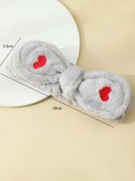 Basic Classic Style Bunny Ears Solid Color Elastic Band Flannel Hair Band main image 5