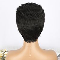 Women's Elegant Party Street Chemical Fiber High Temperature Wire Side Points Short Curly Hair Wigs main image 5