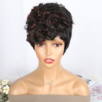 Women's Elegant Party Street Chemical Fiber High Temperature Wire Side Points Short Curly Hair Wigs main image 3