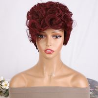 Women's Elegant Party Street Chemical Fiber High Temperature Wire Side Points Short Curly Hair Wigs main image 9