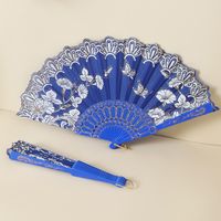 Single Bronzing Large Flower Portable Folding Fan Dance Fan Decorative Fan main image 6