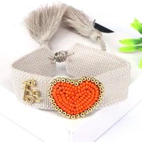 Beach Heart Shape Glass Plating 18k Gold Plated Women's Bangle sku image 3