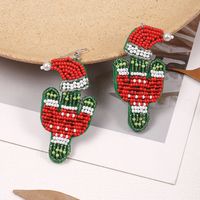 1 Pair Cartoon Style Streetwear Christmas Hat Christmas Tree Plastic Drop Earrings main image 4
