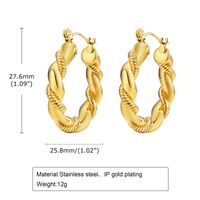 1 Pair Casual Solid Color 304 Stainless Steel Earrings main image 7