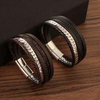 Hip-hop Vintage Style Rock Geometric Stainless Steel Men's Bangle main image 6