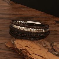 Hip-hop Vintage Style Rock Geometric Stainless Steel Men's Bangle main image 4