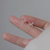 1 Pair Simple Style Bow Knot Plating Copper Ear Studs main image 3