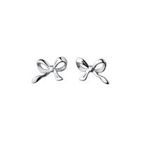 1 Pair Simple Style Bow Knot Plating Copper Ear Studs main image 2