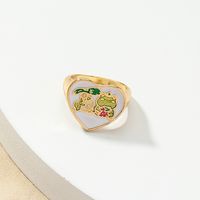 Ig Style Vintage Style Lady Frog Alloy Plating Women's Rings main image 5