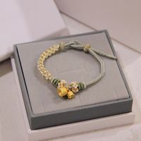 Simple Style Flower Copper Plating Gold Plated Bracelets main image 2