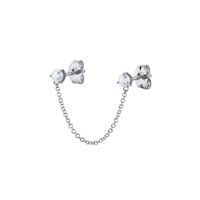 1 Piece Streetwear Star Inlay Sterling Silver Copper Artificial Pearls Artificial Diamond Ear Studs sku image 2