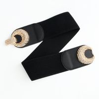Basic Solid Color Woven Fabric Women's Woven Belts sku image 2