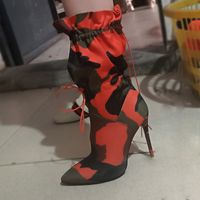Women's Streetwear Camouflage Point Toe Classic Boots main image 4
