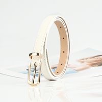 Cute Sweet Simple Style Solid Color Pu Leather Alloy Plating Women's Leather Belts sku image 6