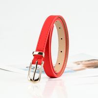 Cute Sweet Simple Style Solid Color Pu Leather Alloy Plating Women's Leather Belts sku image 3