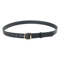 Basic Lady Simple Style Solid Color Pu Leather Alloy Women's Leather Belts main image 5