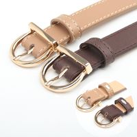Basic Lady Simple Style Solid Color Pu Leather Alloy Women's Leather Belts main image 3