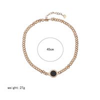 Rock Streetwear Cool Style Round Copper Plating Inlay Acrylic 18k Gold Plated Silver Plated Necklace sku image 1