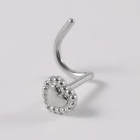 Streetwear Cool Style Heart Shape Stainless Steel Nose Studs main image 6