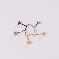 Streetwear Cool Style Heart Shape Stainless Steel Nose Studs main image 5