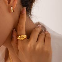 Wholesale Ig Style Lips Stainless Steel Plating 18k Gold Plated Rings main image 1