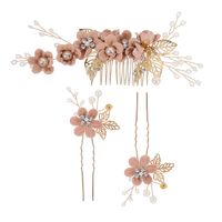 Bridal Headwear New Forest Blue Flower Hair Comb Knot Wedding Accessories sku image 49
