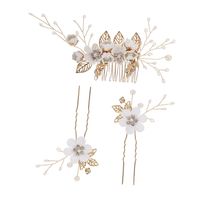 Bridal Headwear New Forest Blue Flower Hair Comb Knot Wedding Accessories sku image 52