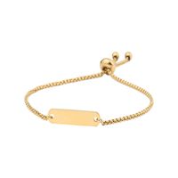 Estilo Simple Color Sólido Acero Titanio Chapados en oro de 18k Ninguno Pulsera Al Mayoreo main image 4