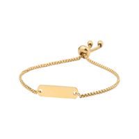 Simple Style Solid Color Titanium Steel 18K Gold Plated None Bracelets In Bulk main image 4