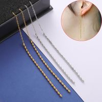 1 Piece Simple Style Solid Color Plating Stainless Steel None 18K Gold Plated Ear Line main image 1