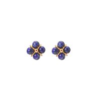 1 Pair Cute Sweet Solid Color Plating Freshwater Pearl Sterling Silver 18k Gold Plated Ear Studs sku image 4
