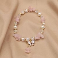 Retro Lady Solid Color Freshwater Pearl Beaded Plating 18k Gold Plated Bracelets sku image 13
