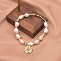 Retro Lady Solid Color Freshwater Pearl Beaded Plating 18k Gold Plated Bracelets sku image 29