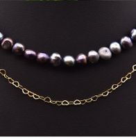 Original Design Geometric Freshwater Pearl Copper Plating 18k Gold Plated Necklace main image 3