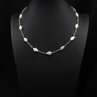 Original Design Geometric Freshwater Pearl Copper Plating 18k Gold Plated Necklace sku image 5