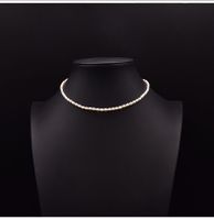 Retro Solid Color Freshwater Pearl Mixed Materials Plating 18k Gold Plated Necklace main image 2