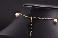 Retro Water Droplets Freshwater Pearl Copper Plating 18k Gold Plated Necklace main image 3