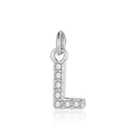 Simple Style Letter Zircon Copper Wholesale Charms Jewelry Accessories sku image 12