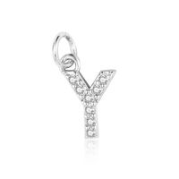 Simple Style Letter Zircon Copper Wholesale Charms Jewelry Accessories sku image 24