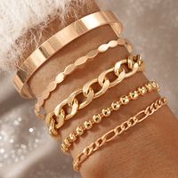 Mode Golden Glattes Armband Set sku image 24