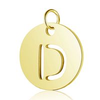 5 Pieces Stainless Steel Gold Plated Polishing Polished Pendant sku image 4