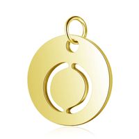 5 Pieces Stainless Steel Gold Plated Polishing Polished Pendant sku image 15