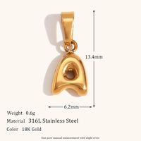 1 Piece Stainless Steel 18K Gold Plated Polished Pendant main image 5