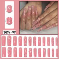 Elegant Lady Color Block Flower Plastic Nail Patches 1 Set sku image 39