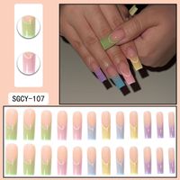 Elegant Lady Color Block Flower Plastic Nail Patches 1 Set sku image 15