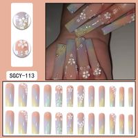 Elegant Lady Color Block Flower Plastic Nail Patches 1 Set sku image 41
