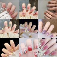 Lady Sweet Flower Plastic Nail Patches 1 Set main image 1