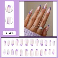 Lady Sweet Flower Plastic Nail Patches 1 Set sku image 14