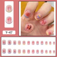 Lady Sweet Flower Plastic Nail Patches 1 Set sku image 30